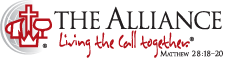 logo: The Alliance: Living the Call Together (Matthew 28:18-20)
